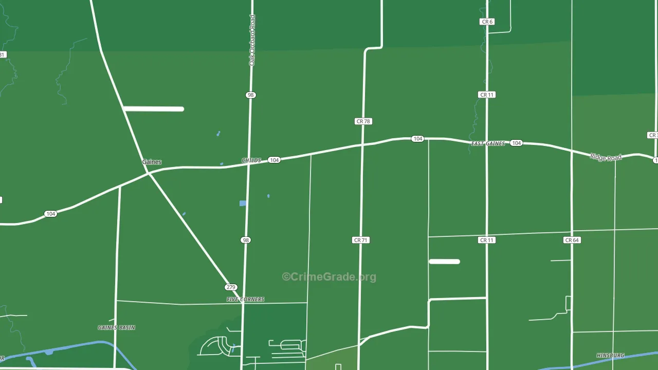 Childs, NY Map of Vehicle Theft Rates