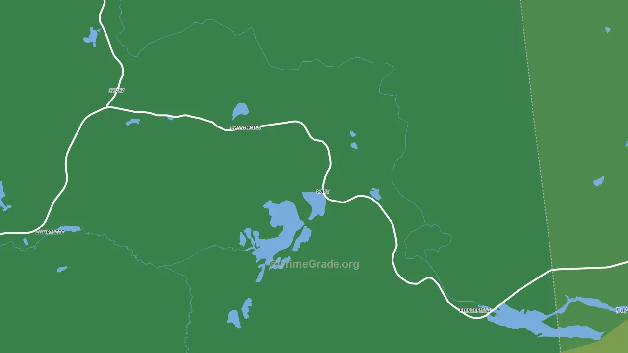 Childwold, NY Map of Vehicle Theft Rates