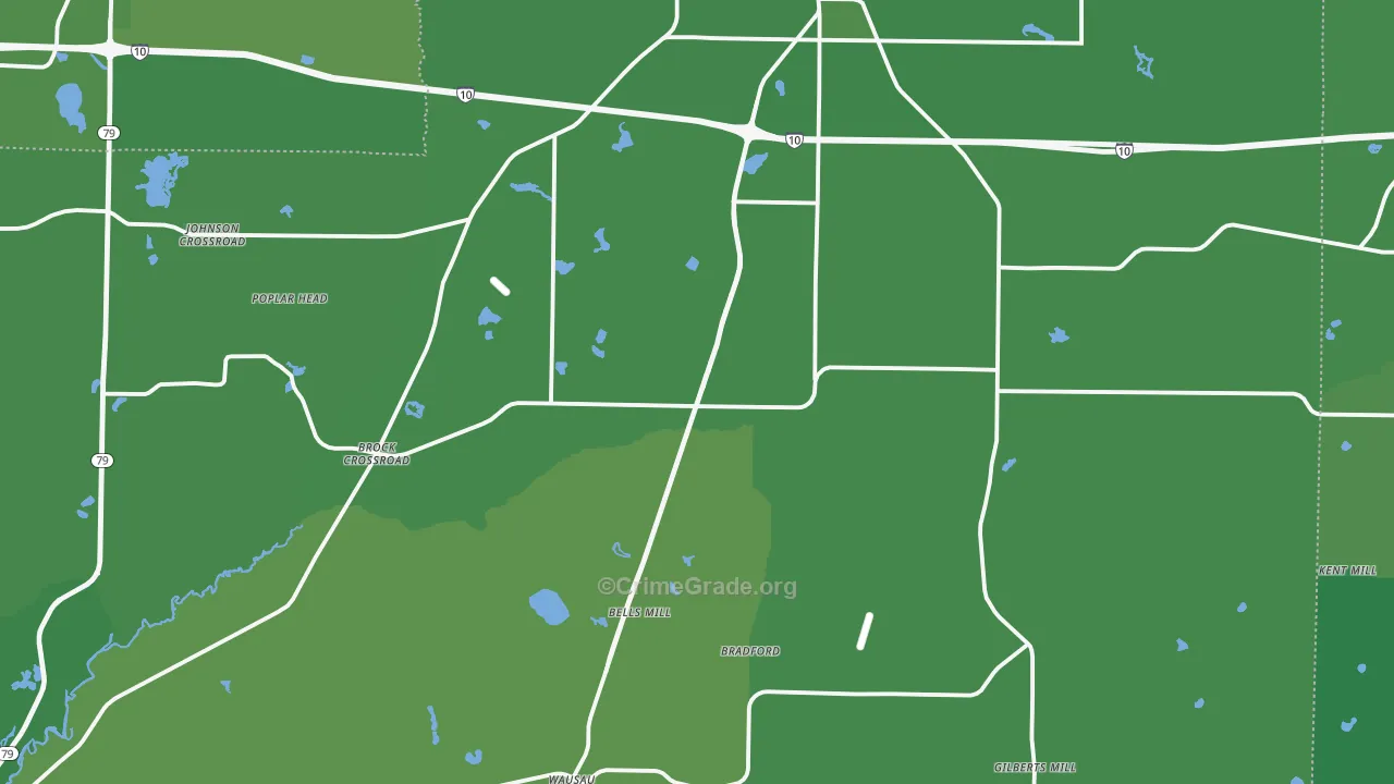 Chipley, FL Map of Vehicle Theft Rates