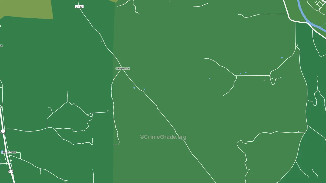 Chipmunk, NY Map of Vehicle Theft Rates