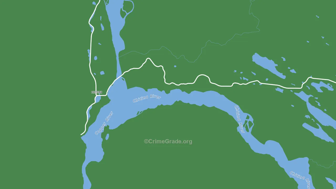 Chitina, AK Map of Vehicle Theft Rates