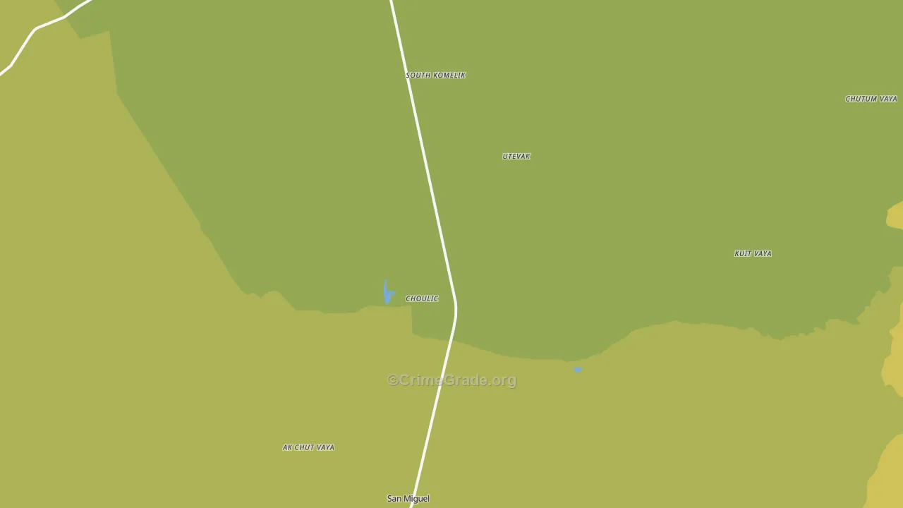 Choulic, AZ Map of Vehicle Theft Rates