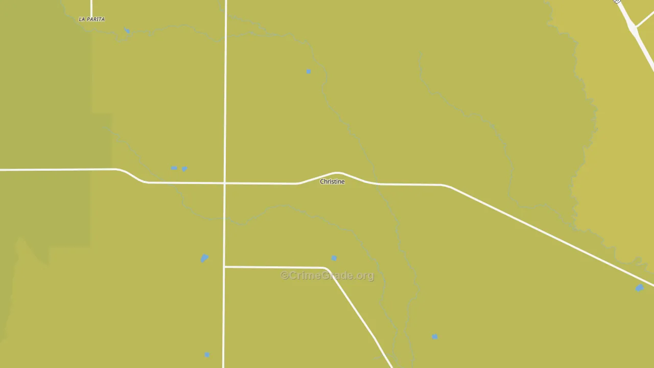 Christine, TX Map of Vehicle Theft Rates