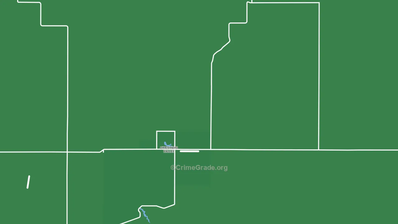 Christmas Valley, OR Map of Vehicle Theft Rates