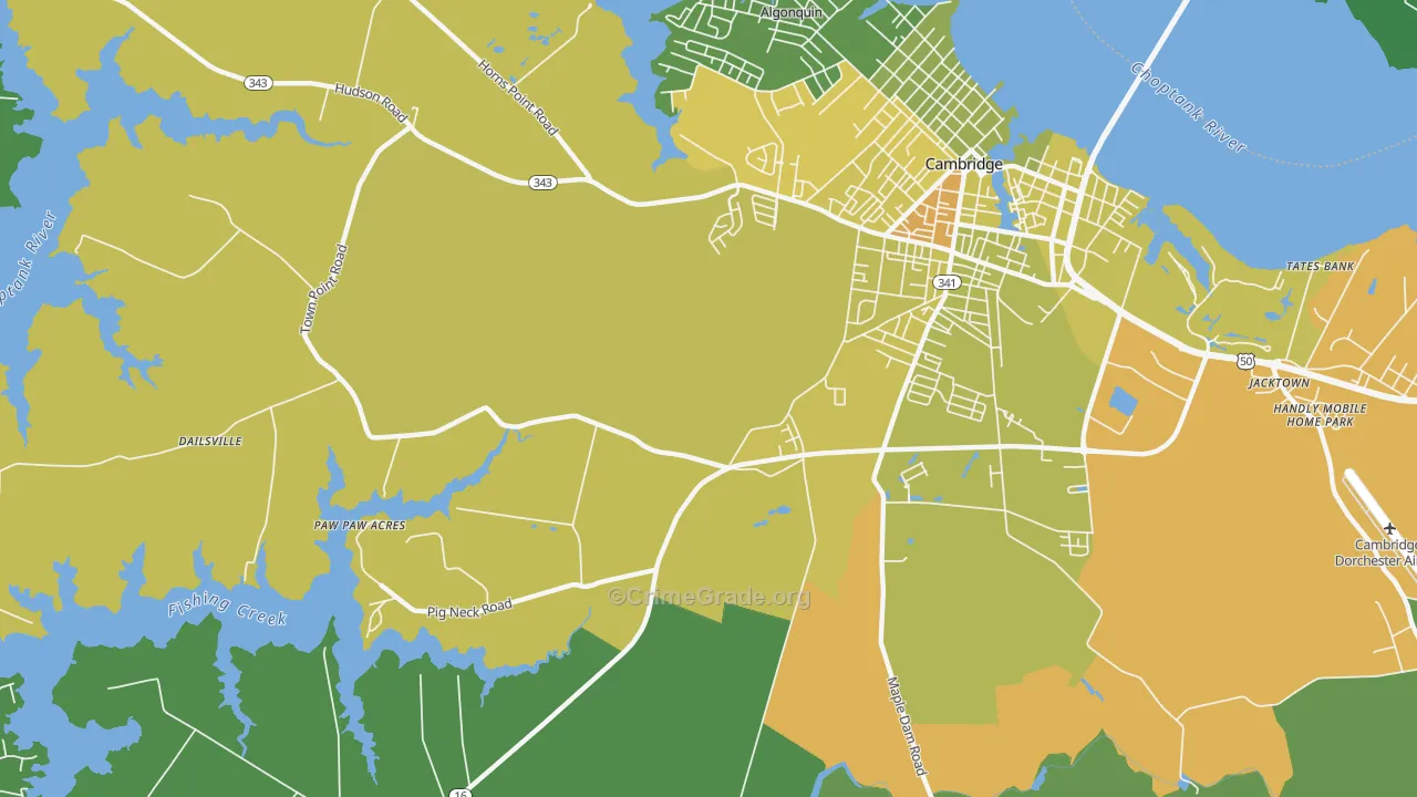 Christs Rock, MD Map of Vehicle Theft Rates