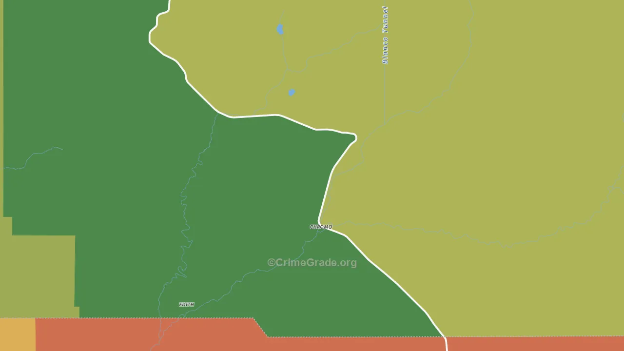 Chromo, CO Map of Vehicle Theft Rates