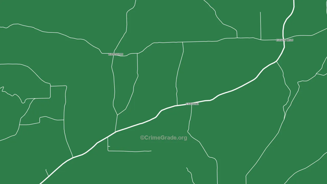Chrystal, PA Map of Vehicle Theft Rates