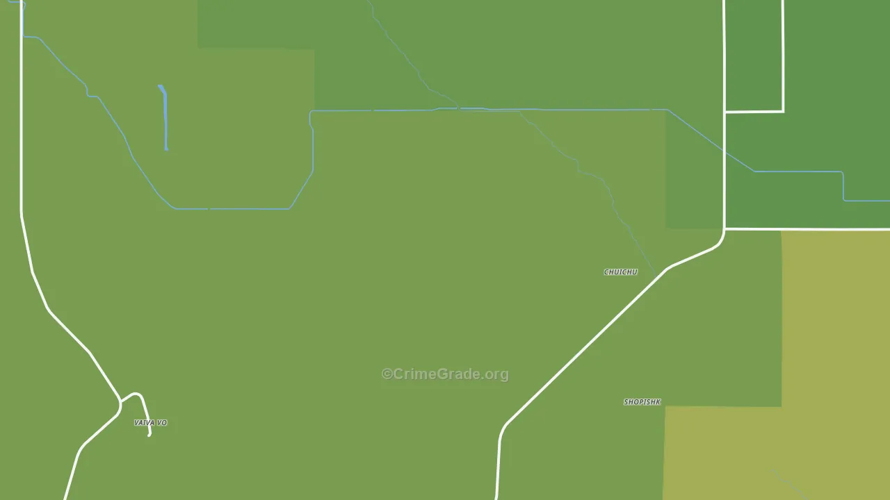 Chuichu, AZ Map of Vehicle Theft Rates