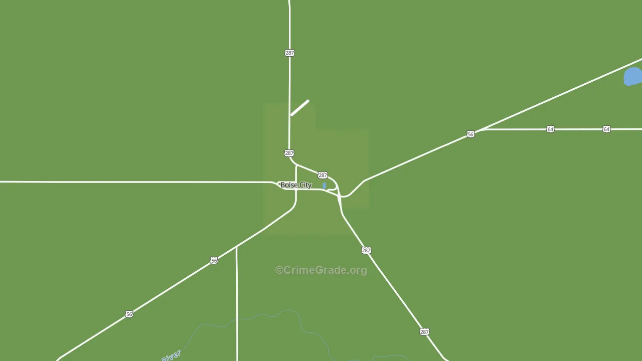 Cimarron County, OK Map of Vehicle Theft Rates