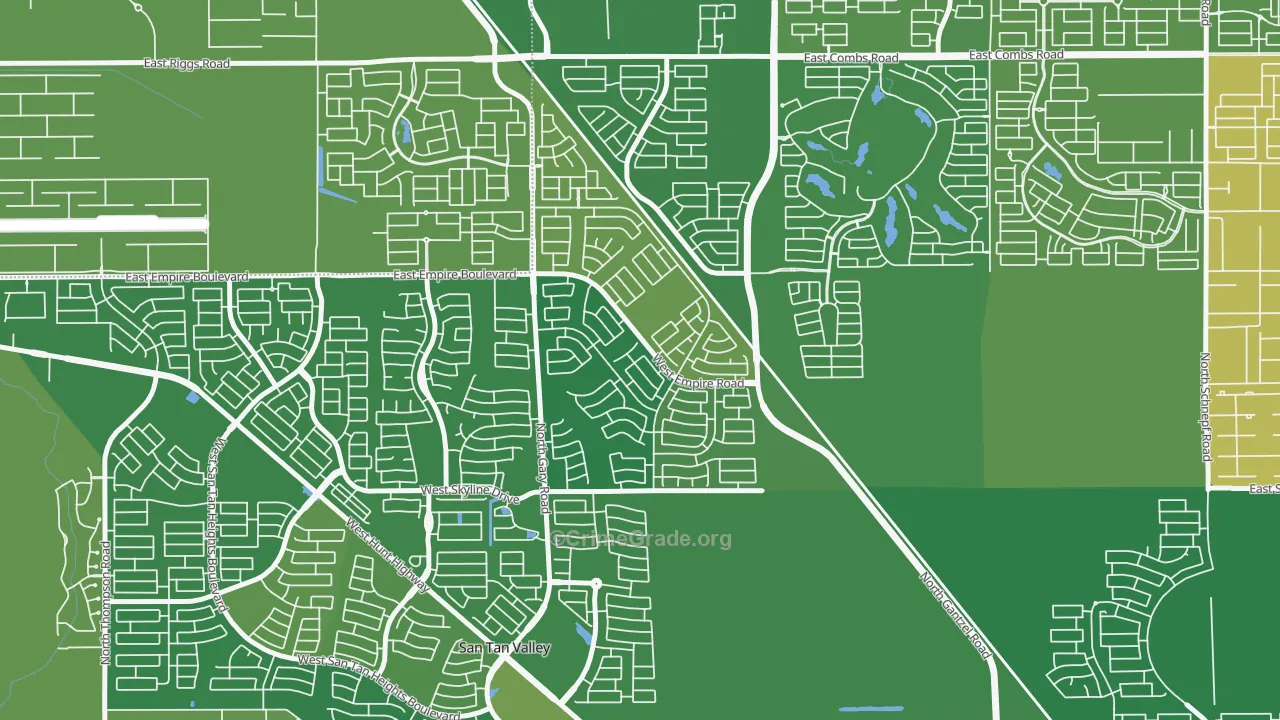 Circle Cross Ranch, San Tan Valley, AZ Map of Vehicle Theft Rates
