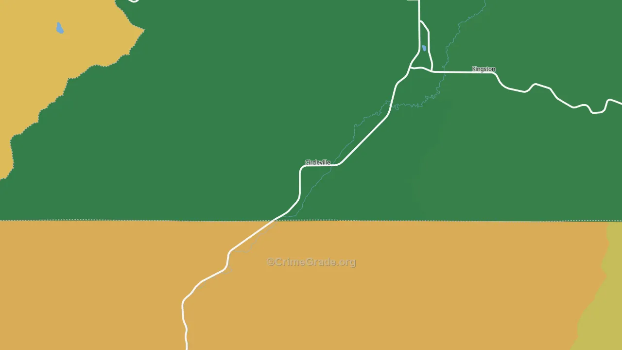 Circleville, UT Map of Vehicle Theft Rates