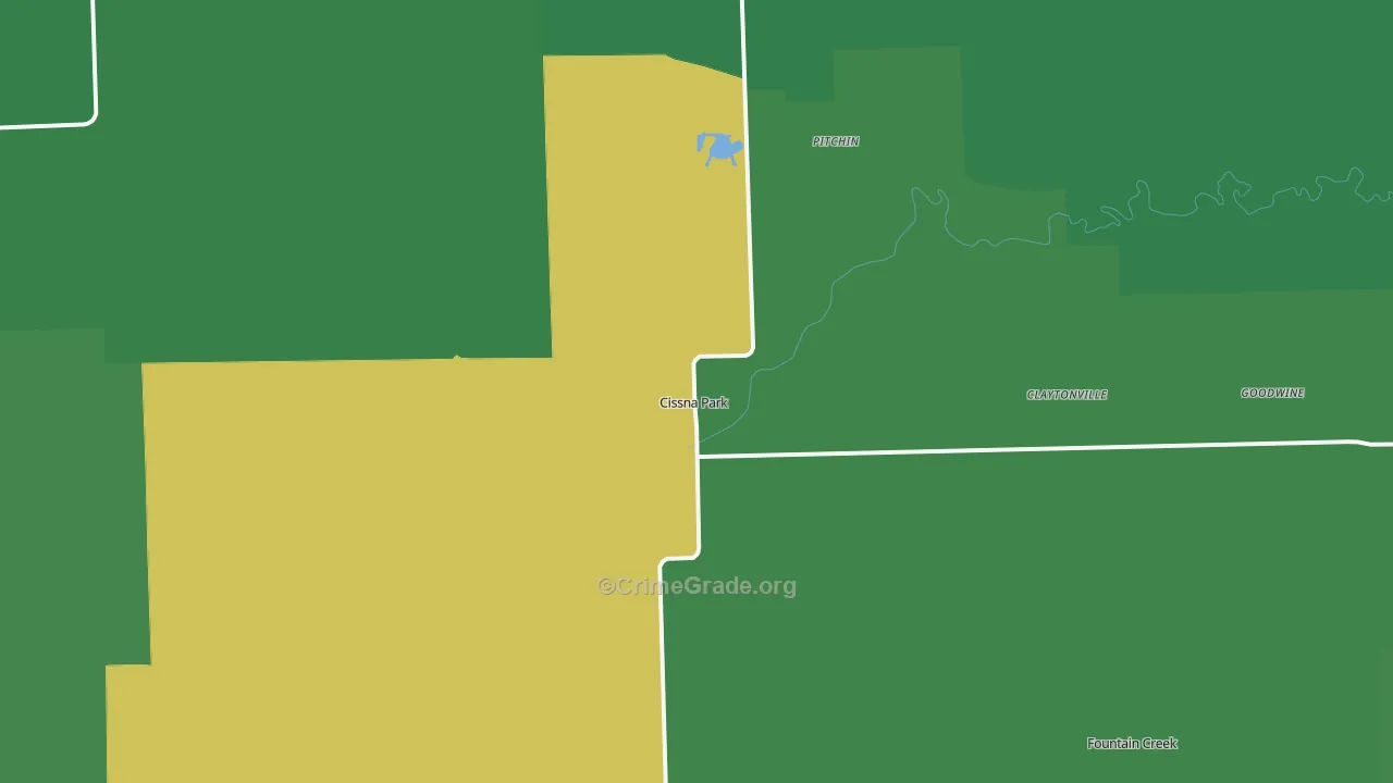 Cissna Park, IL Map of Vehicle Theft Rates