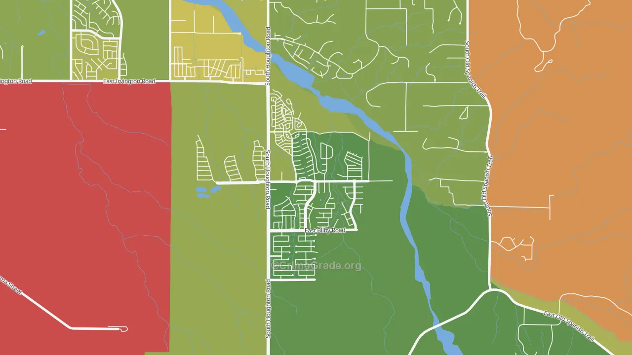 Civano, Tucson, AZ Map of Vehicle Theft Rates