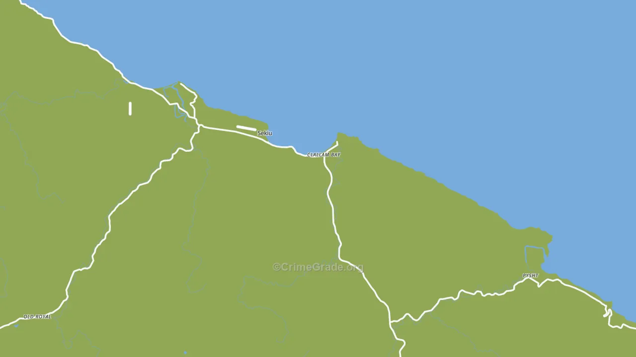 Clallam Bay, WA Map of Vehicle Theft Rates