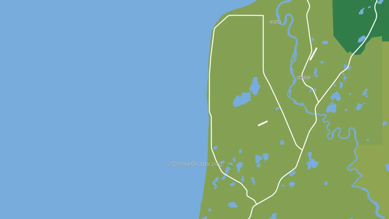 Clam Gulch, AK Map of Vehicle Theft Rates