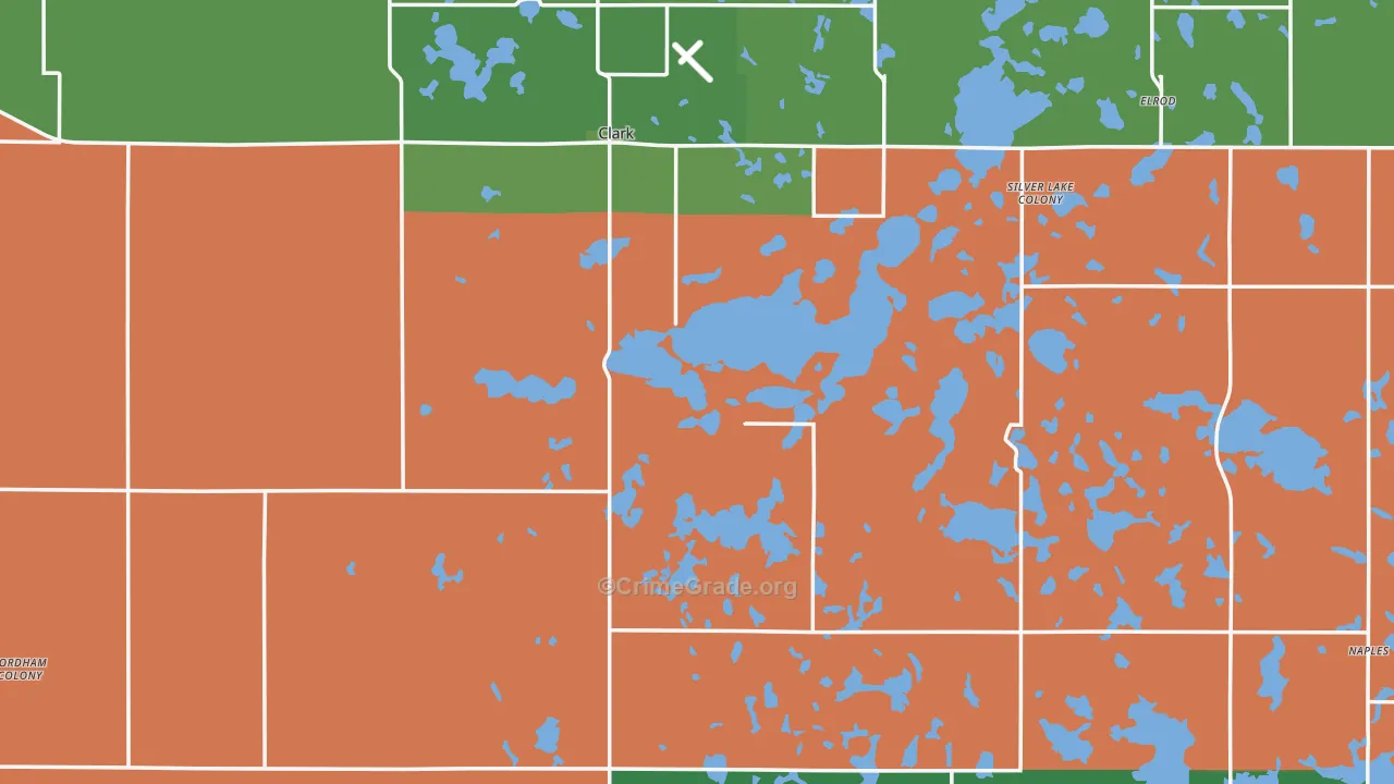 Clark County, SD Map of Vehicle Theft Rates