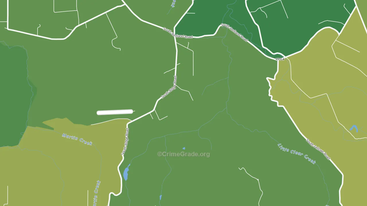 Clarkes, OR Map of Vehicle Theft Rates