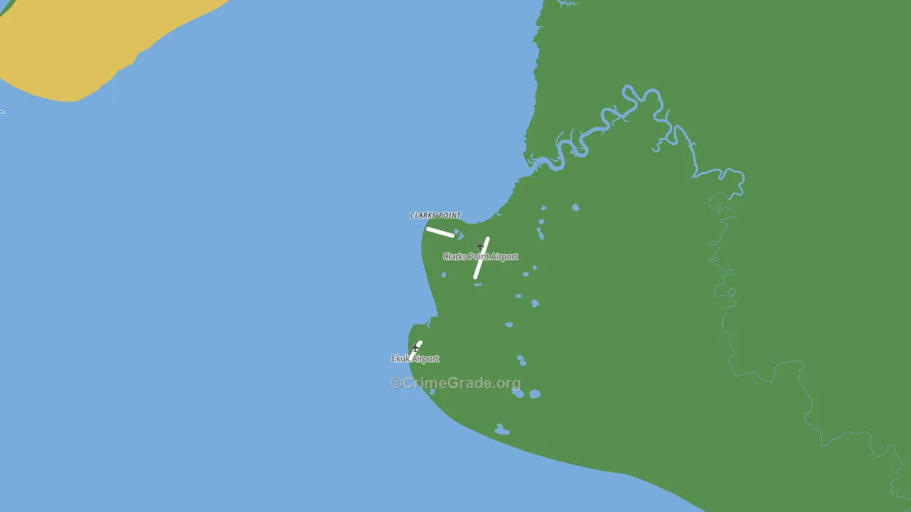 Clarks Point, AK Map of Vehicle Theft Rates