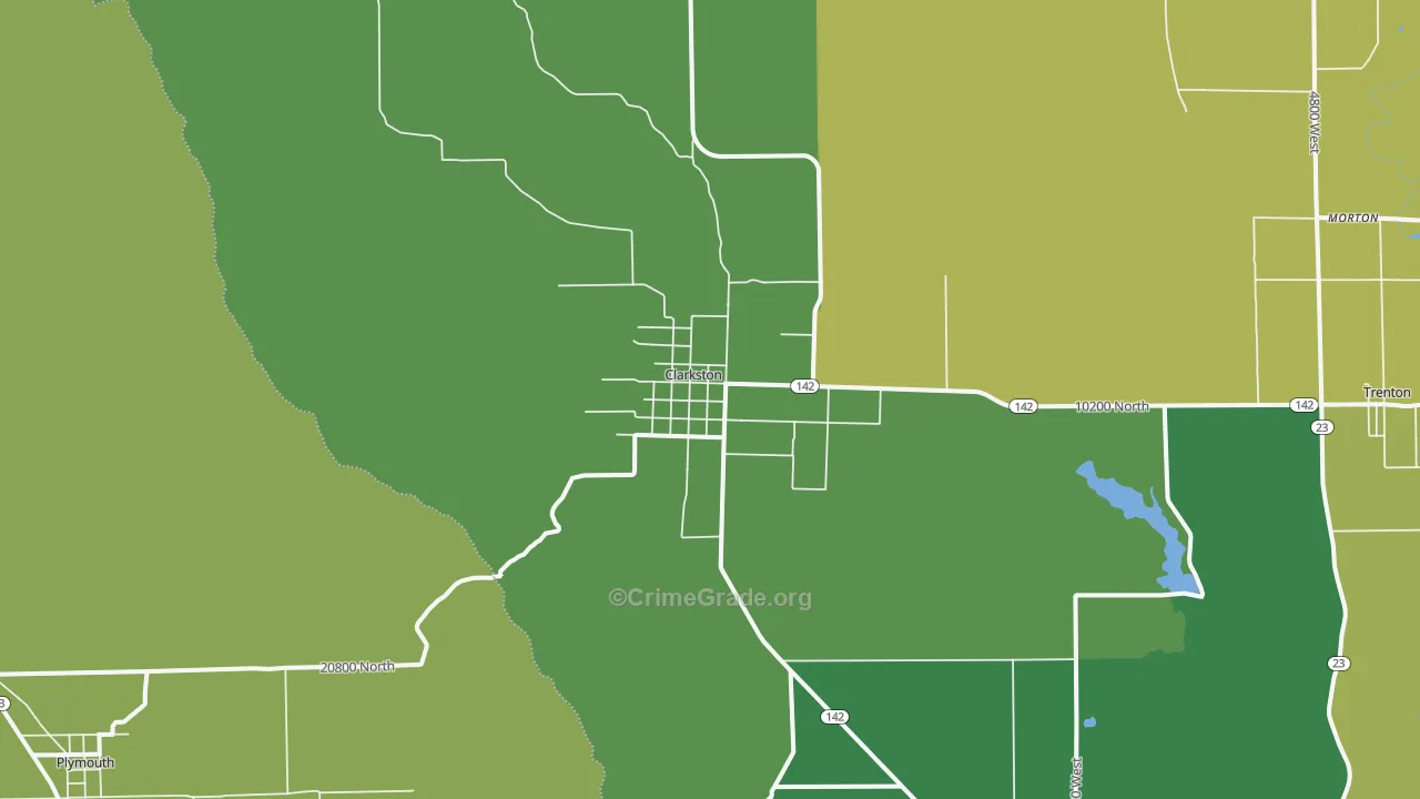 Clarkston, UT Map of Vehicle Theft Rates
