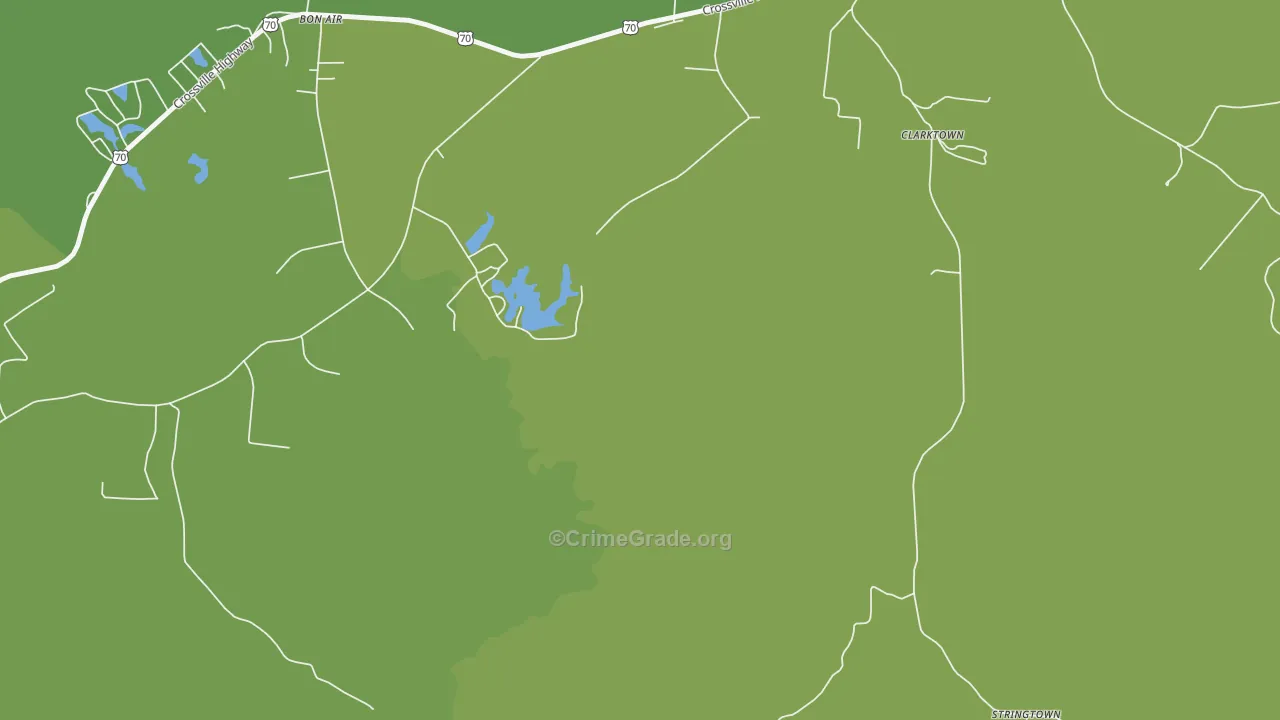 Clarktown, TN Map of Vehicle Theft Rates