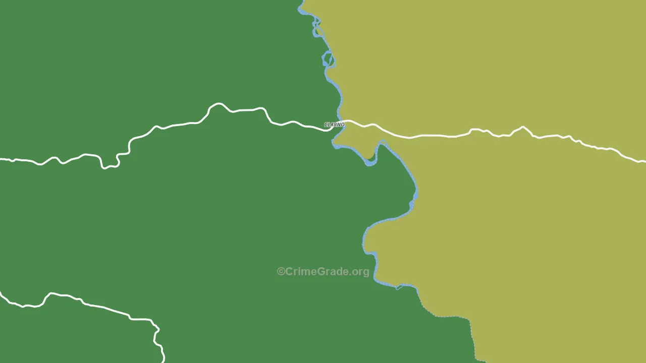 Clarno, OR Map of Vehicle Theft Rates