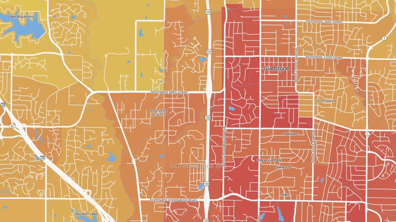 Clayton, Kansas City, MO Map of Vehicle Theft Rates