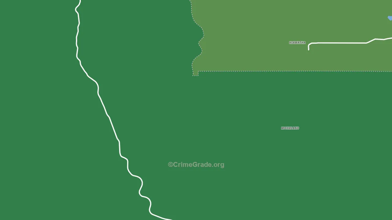 Clear Creek, UT Map of Vehicle Theft Rates