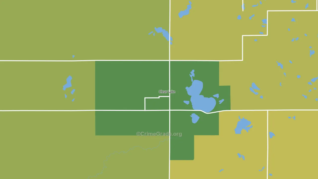 Clear Lake, SD Map of Vehicle Theft Rates