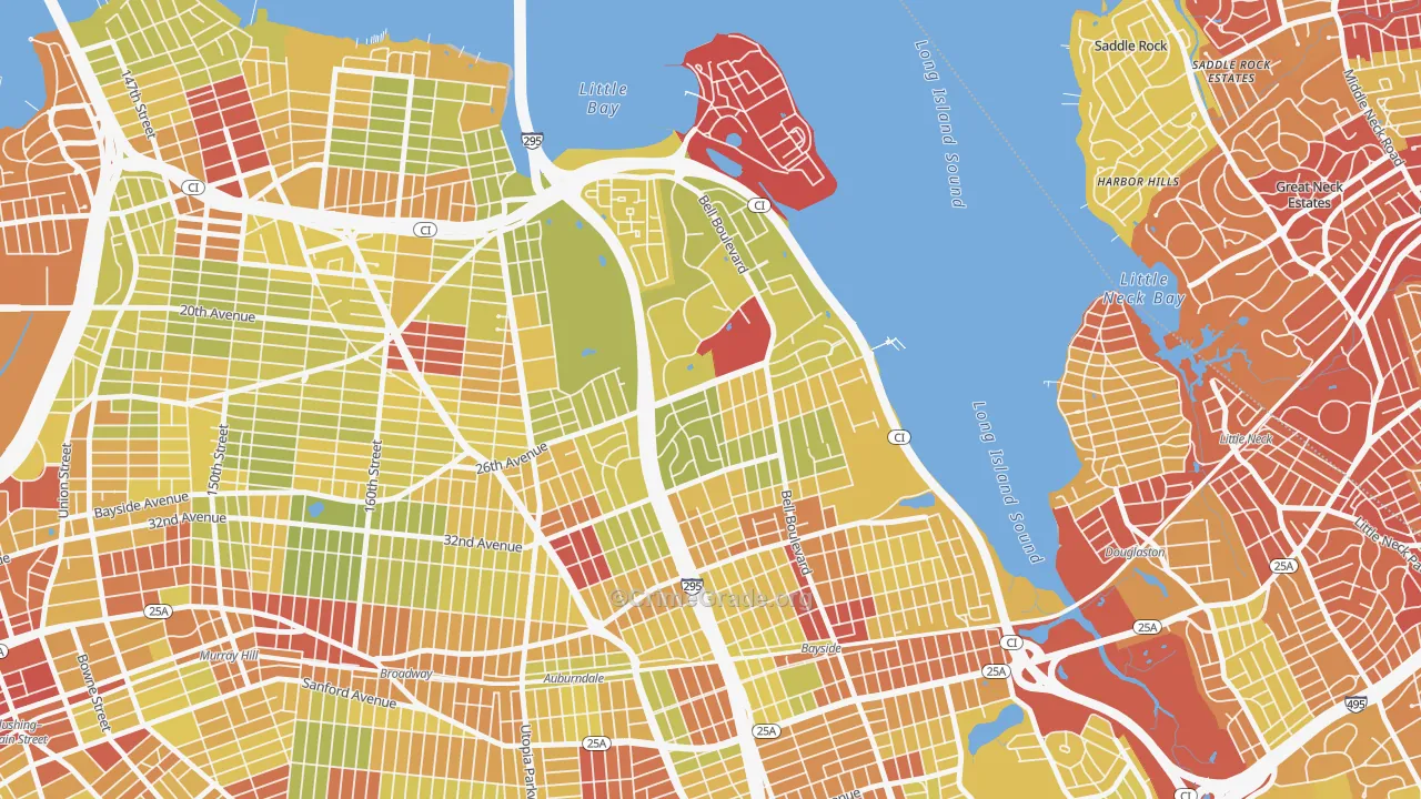 Clearview, Queens, NY Map of Vehicle Theft Rates