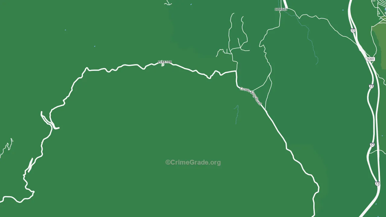 Cleator, AZ Map of Vehicle Theft Rates