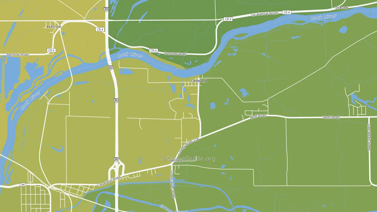 Cleveland, IL Map of Vehicle Theft Rates