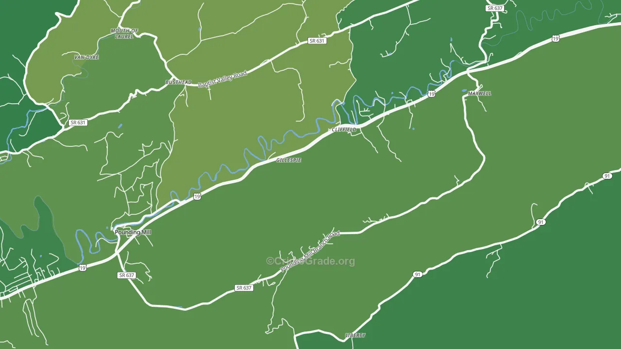 Cliffield, VA Map of Vehicle Theft Rates