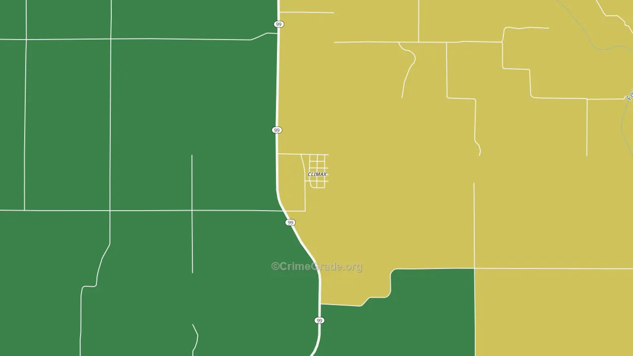 Climax, KS Map of Vehicle Theft Rates