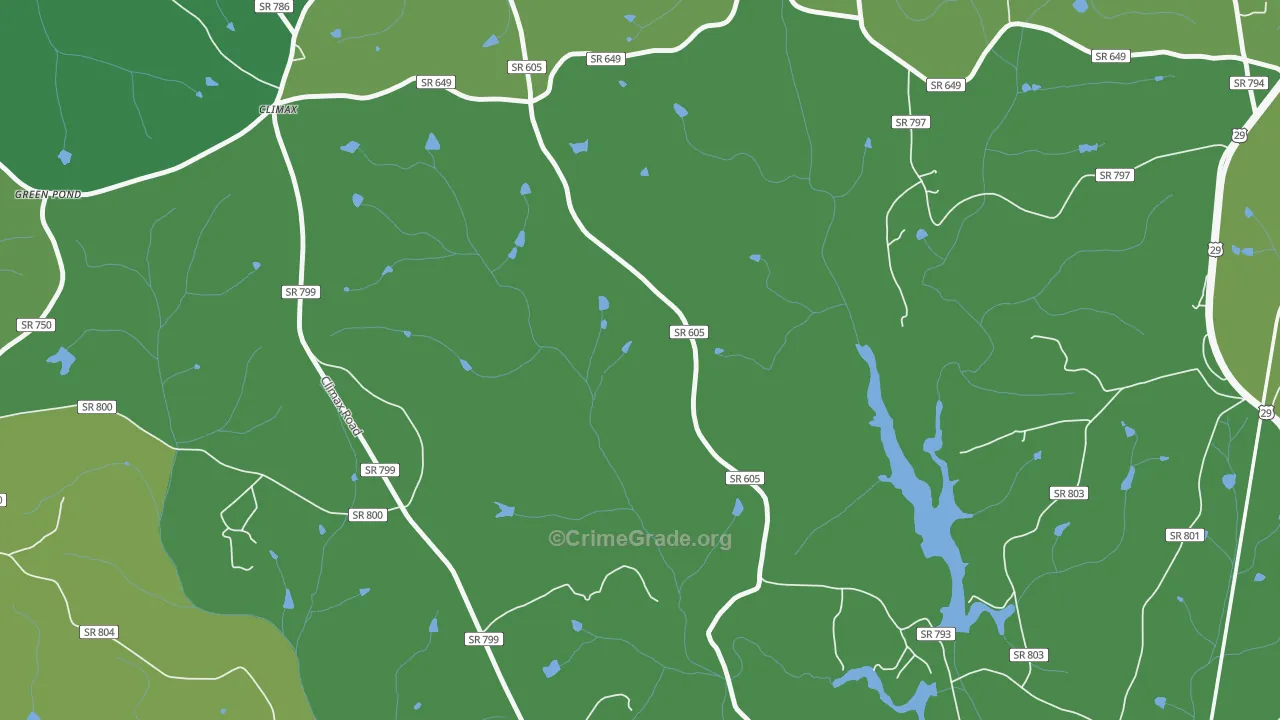 Climax, VA Map of Vehicle Theft Rates
