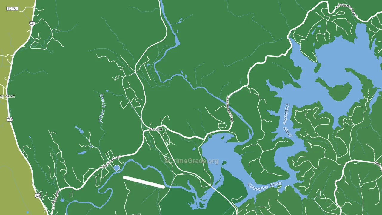 Clinchfield, NC Map of Vehicle Theft Rates