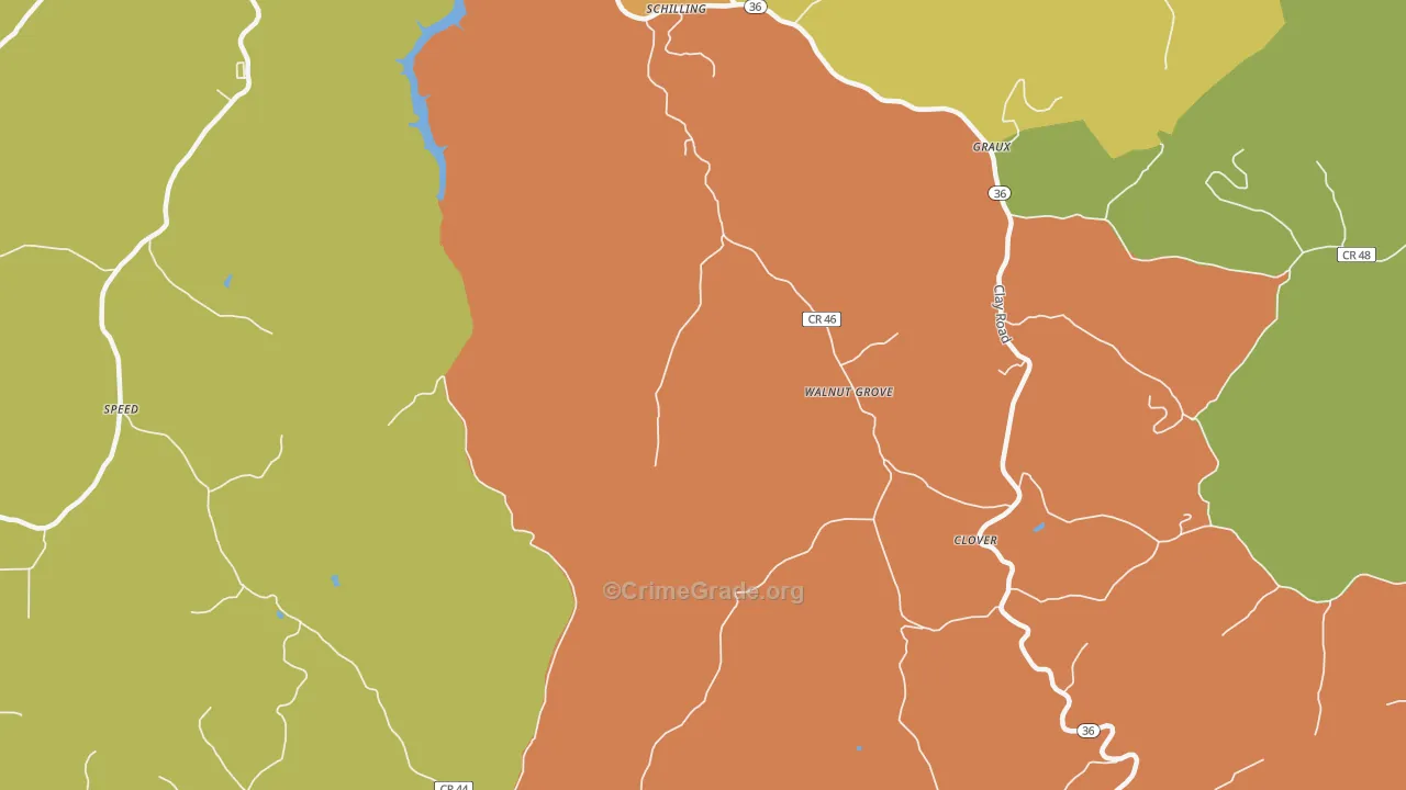 Clio, WV Map of Vehicle Theft Rates
