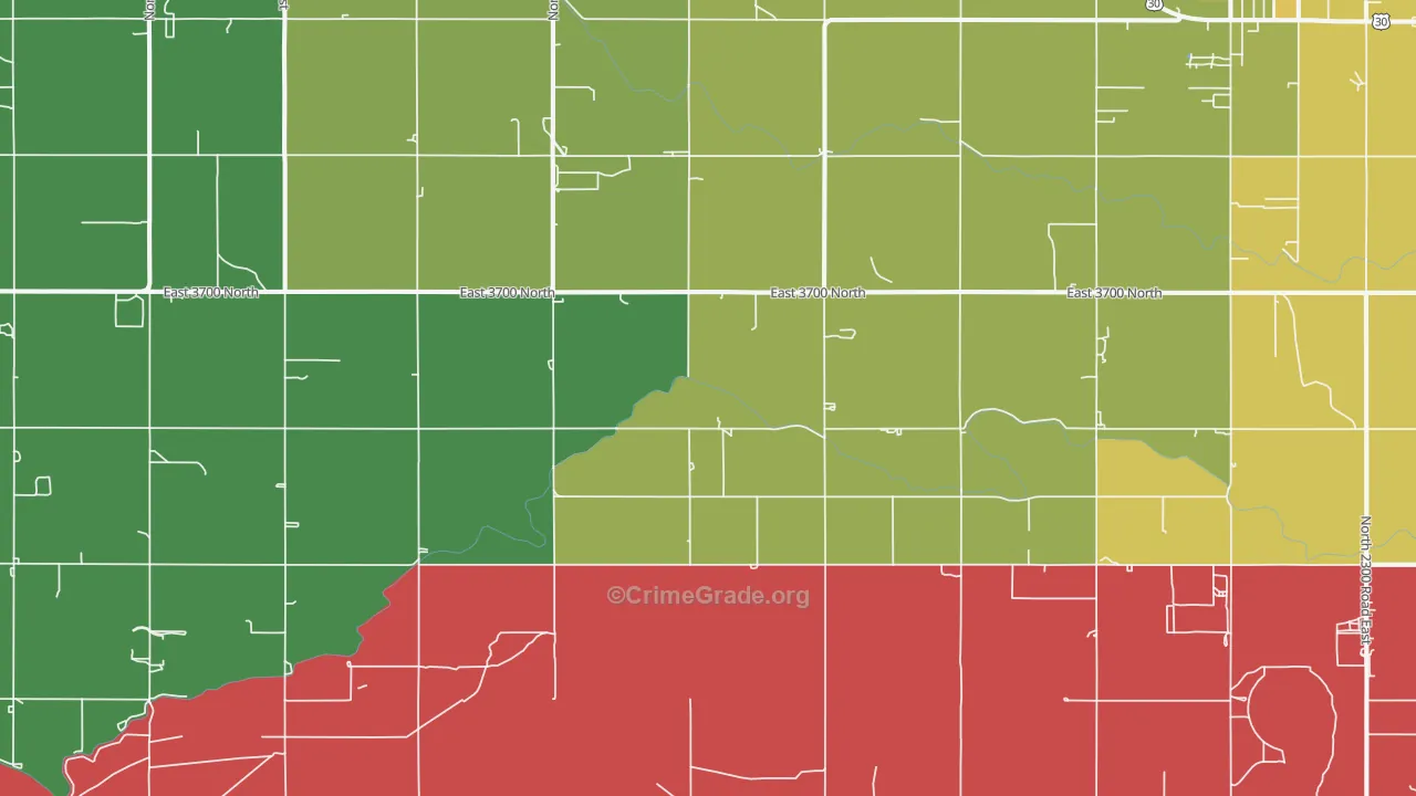 Clover, ID Map of Vehicle Theft Rates