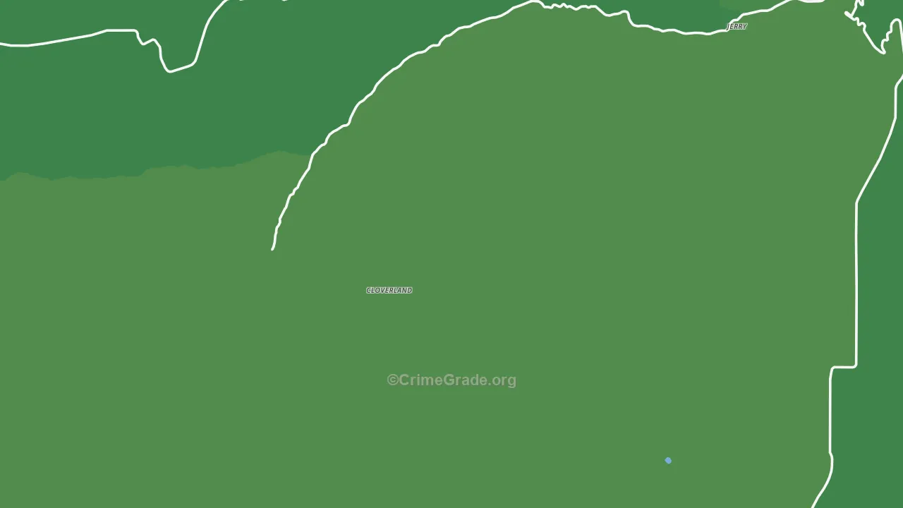 Cloverland, WA Map of Vehicle Theft Rates