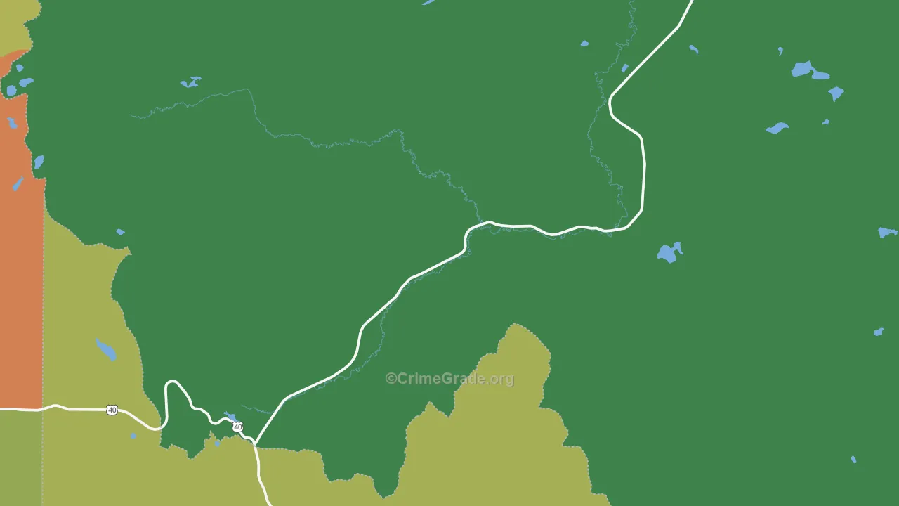 Coalmont, CO Map of Vehicle Theft Rates