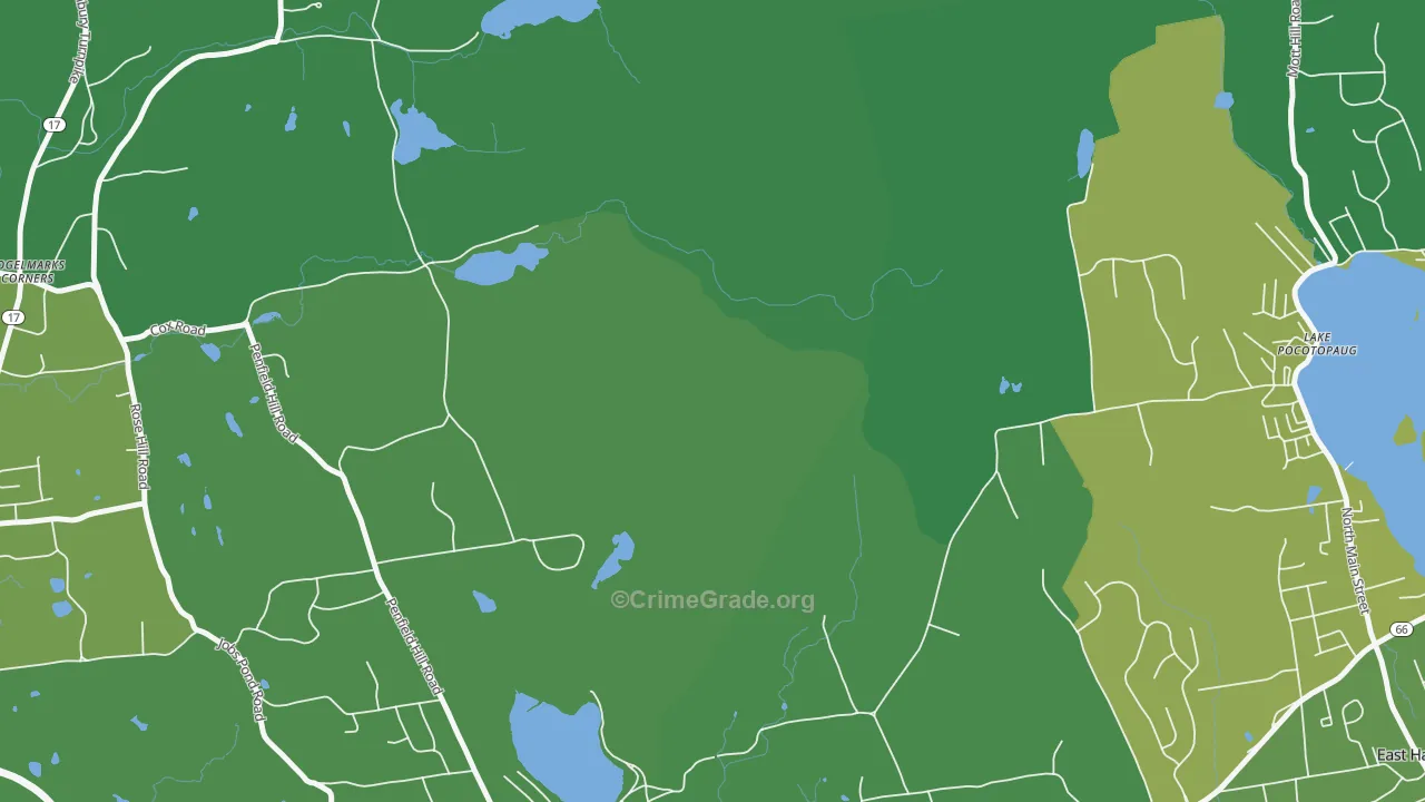 Cobalt, CT Map of Vehicle Theft Rates