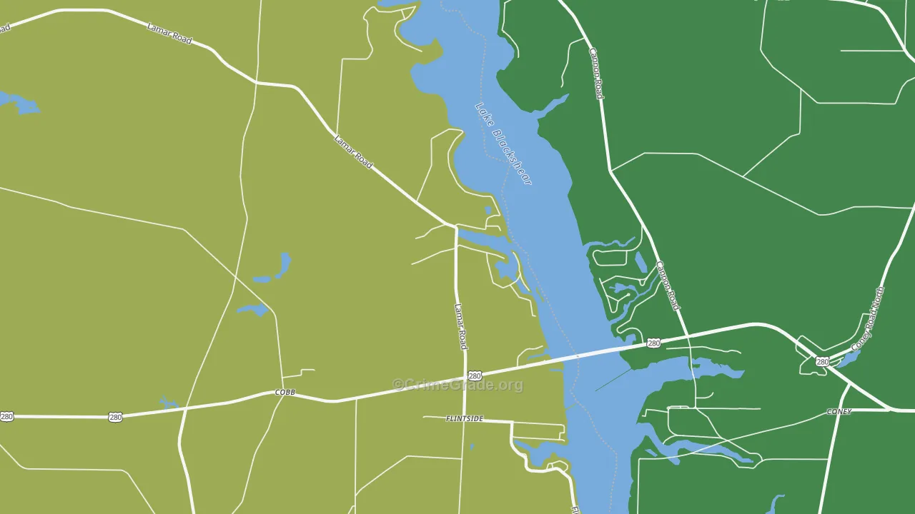 Cobb, GA Map of Vehicle Theft Rates