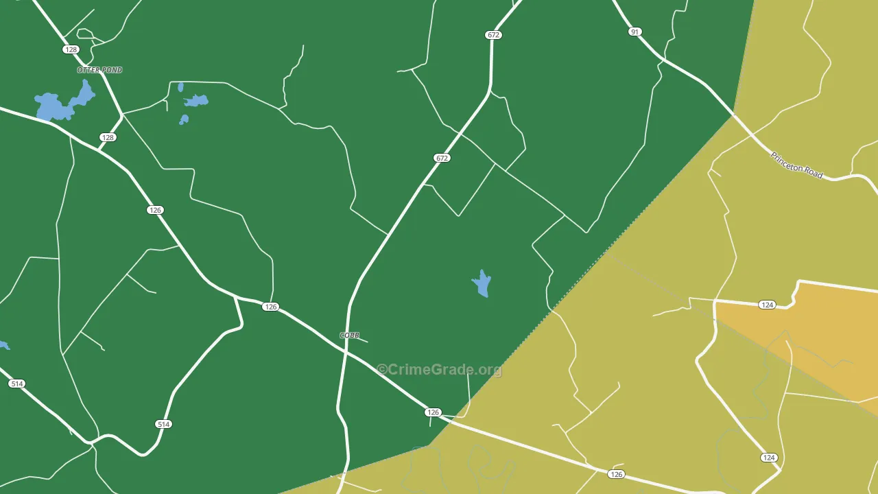 Cobb, KY Map of Vehicle Theft Rates