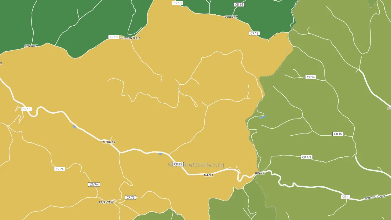 Coburn, WV Map of Vehicle Theft Rates