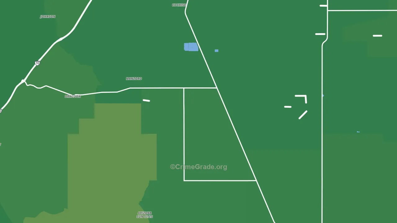 Cochise, AZ Map of Vehicle Theft Rates