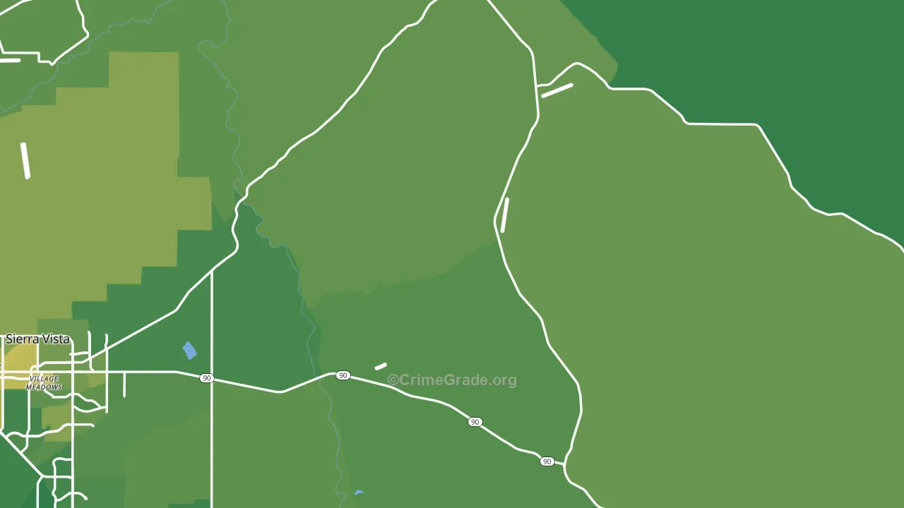 Cochise County, AZ Map of Vehicle Theft Rates