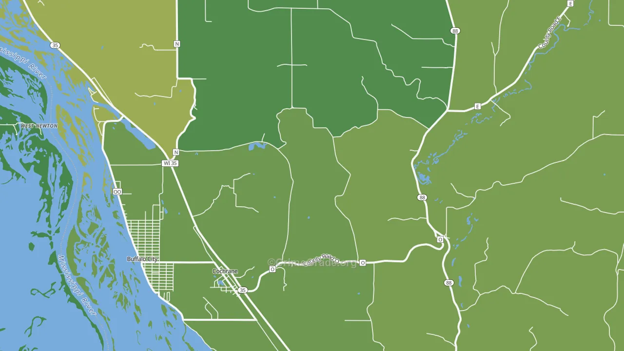 Cochrane, WI Map of Vehicle Theft Rates