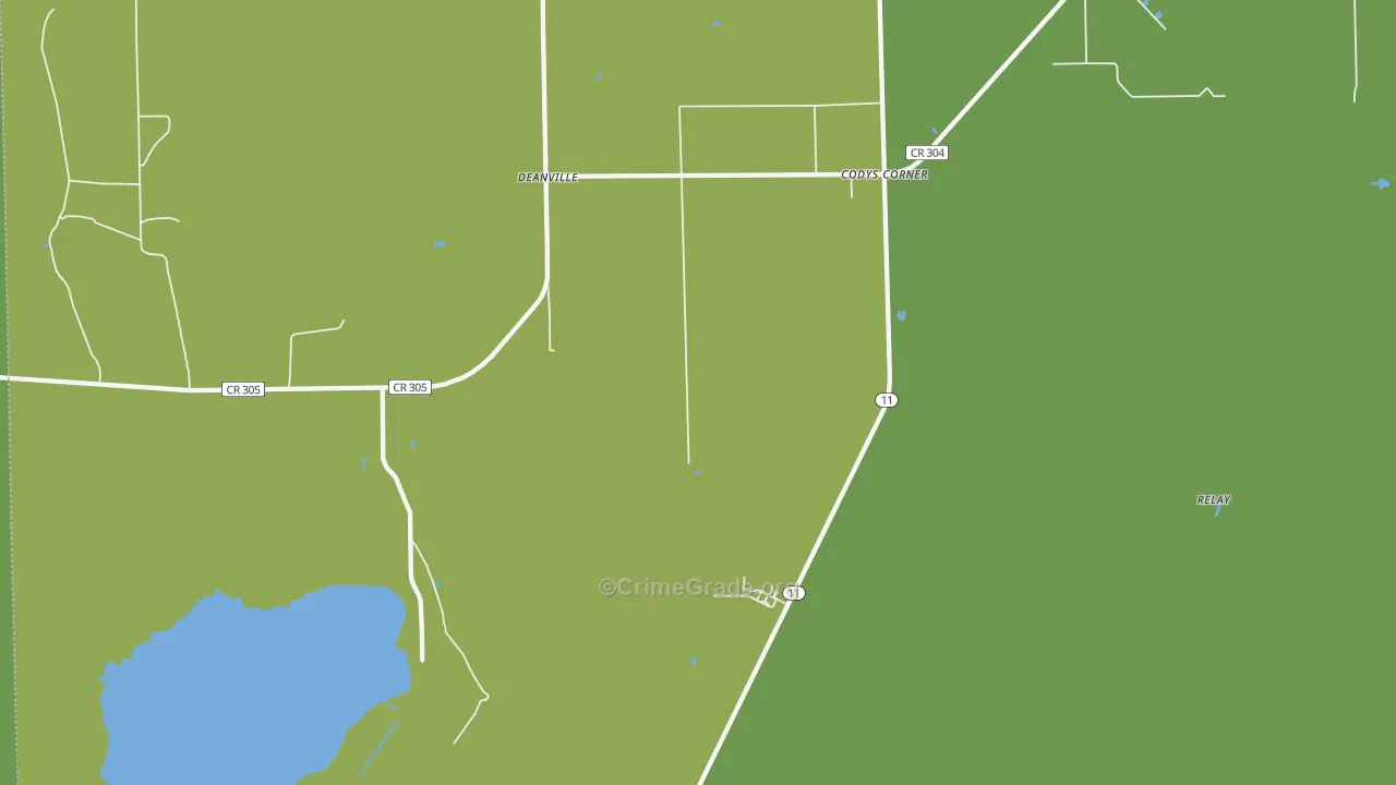 Codys Corner, FL Map of Vehicle Theft Rates