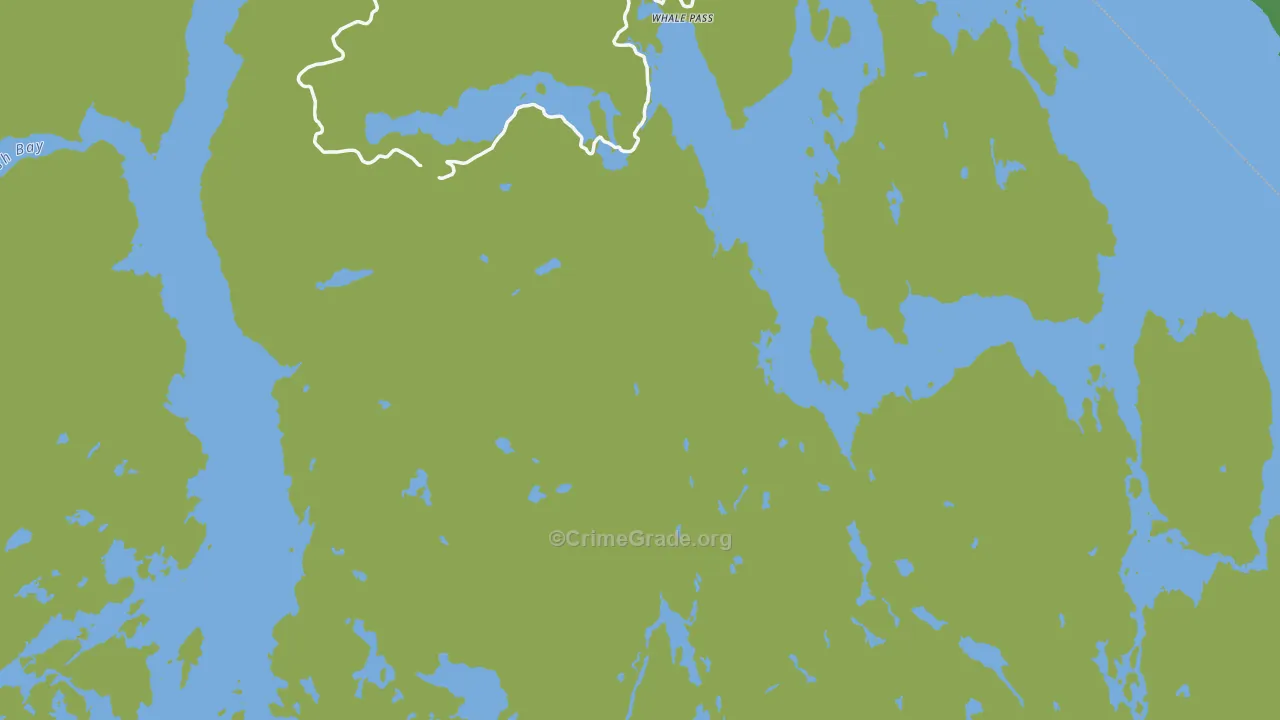 Coffman Cove, AK Map of Vehicle Theft Rates
