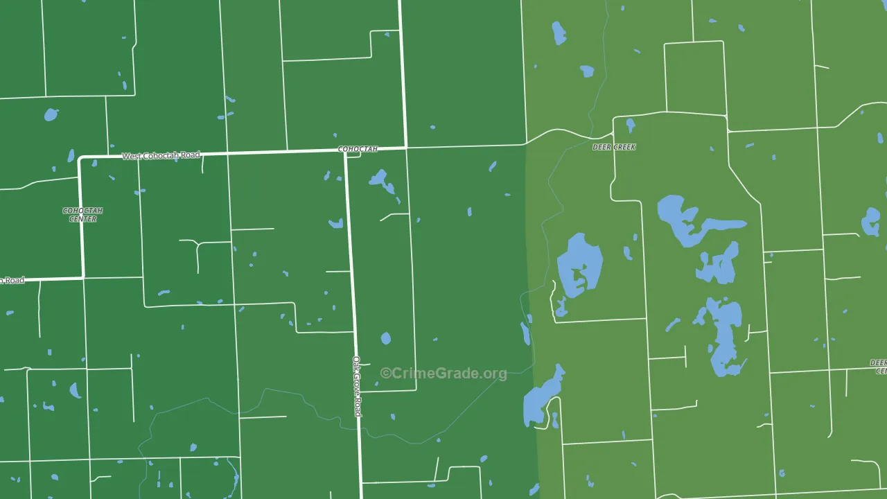 Cohoctah, MI Map of Vehicle Theft Rates