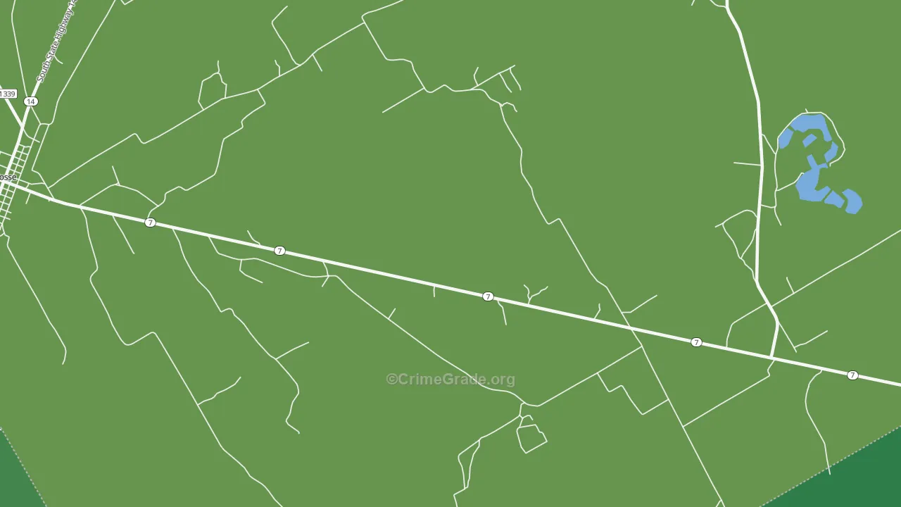 Coit, TX Map of Vehicle Theft Rates
